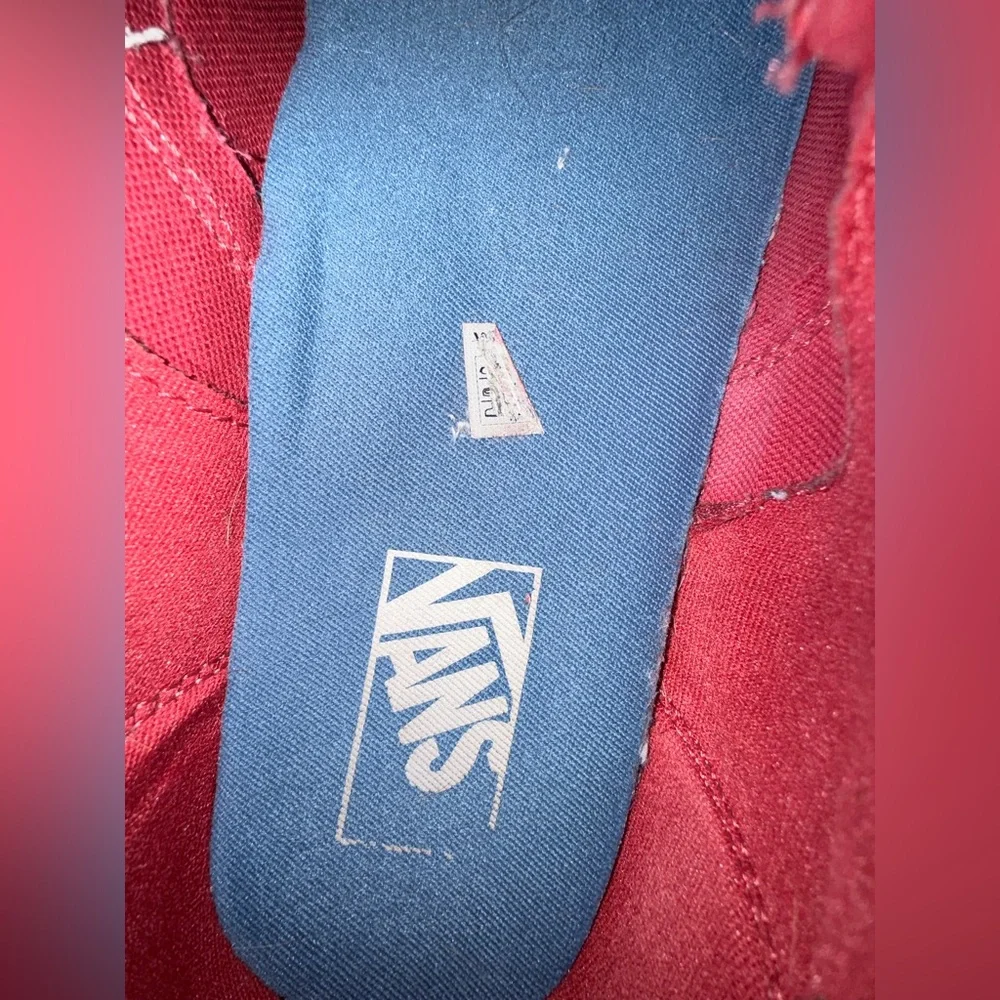 Vans Doheny Red white black Check Side Wall Skate Shoe 10.5 checkered - Picture 6 of 11